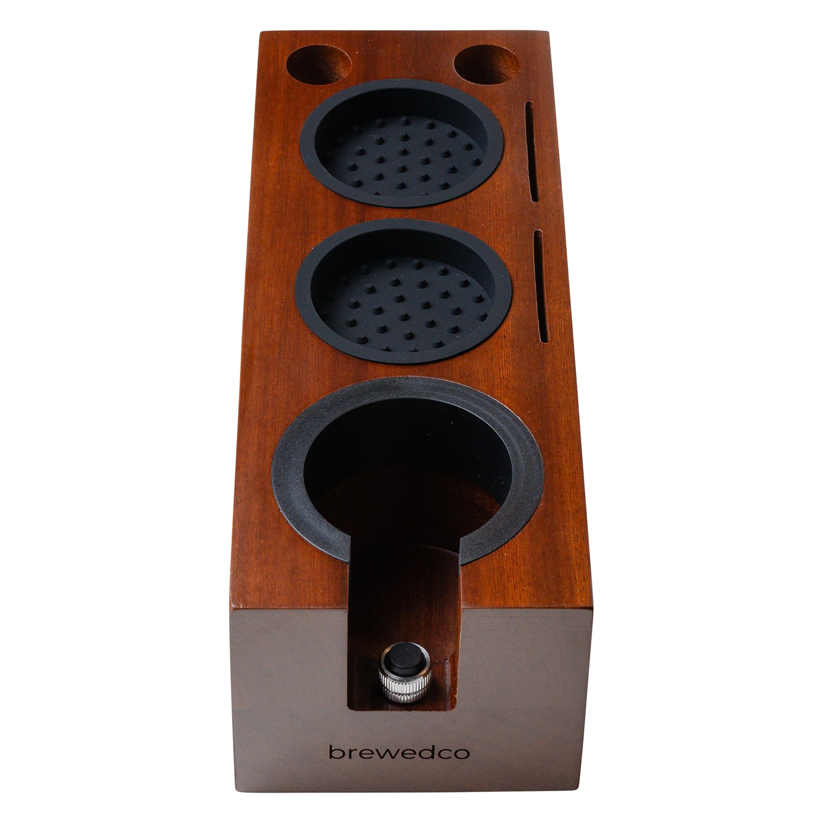Tamping Station with Coffee Tamper, Self Leveling Tamper, Bottomless Portafilter